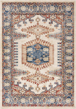 Cream 7' 1 x 10' Utopia Rectangle Area Rug Traditional Vintage Persian Inspired Vivid Color Durable Carpet for Unique Interiors for Sale at Rug Engine