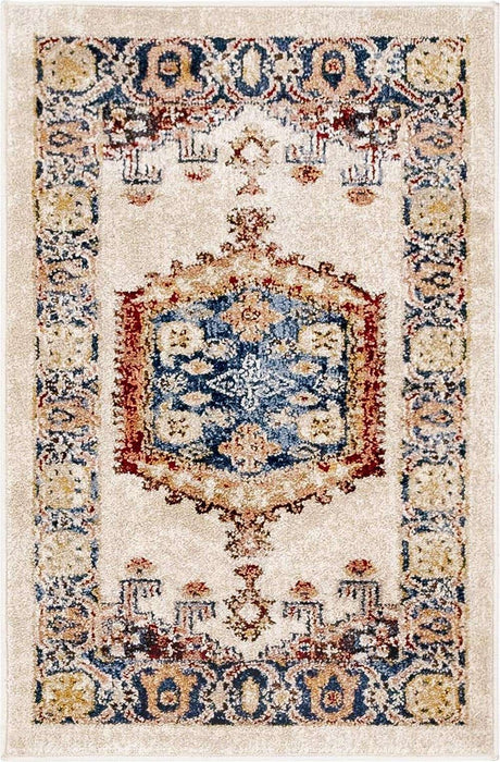 Cream 2' 2 x 3' 1 Utopia Rectangle Area Rug Traditional Vintage Persian Inspired Vivid Color Durable Carpet for Unique Interiors for Sale at Rug Engine