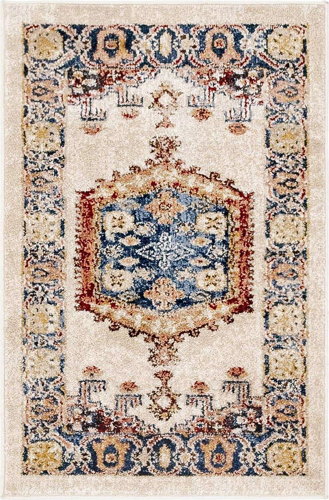 Cream 2' 2 x 3' 1 Utopia Rectangle Area Rug Traditional Vintage Persian Inspired Vivid Color Durable Carpet for Unique Interiors for Sale at Rug Engine