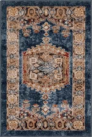 Blue 2' 2 x 3' 1 Utopia Rectangle Area Rug Traditional Vintage Persian Inspired Vivid Color Durable Carpet for Unique Interiors for Sale at Rug Engine