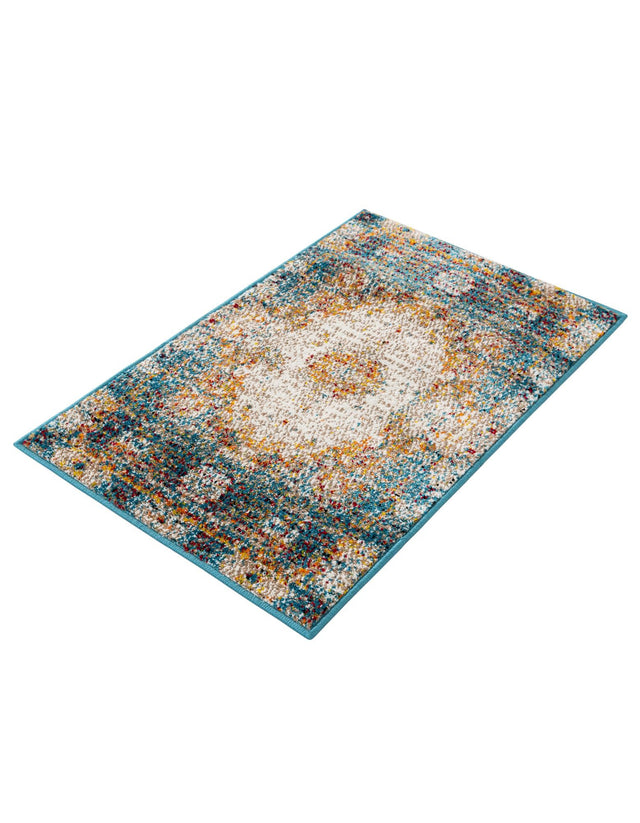 Beige 2' x 3' 1 Rosso Rectangle Area Rug Vintage Distressed Faded Traditional Design Carpet for Unique Home Interior Design for Sale at Rug Engine