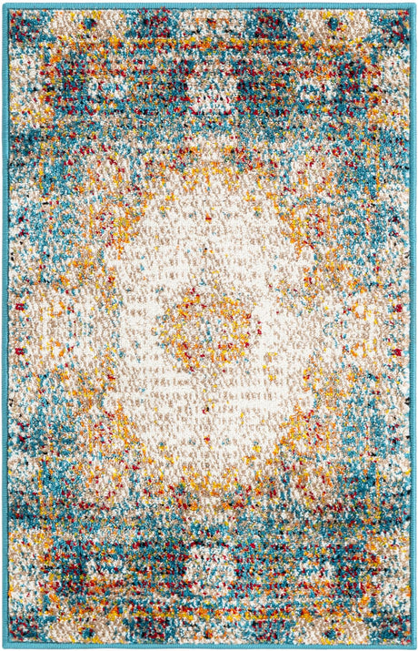Beige 2' x 3' 1 Rosso Rectangle Area Rug Vintage Distressed Faded Traditional Design Carpet for Unique Home Interior Design for Sale at Rug Engine