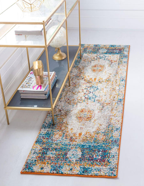 Beige 2' 7 x 10' Rosso Runner Area Rug Vintage Distressed Faded Traditional Design Carpet for Unique Home Interior Design for Sale at Rug Engine