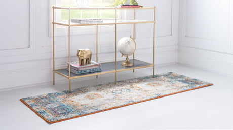 Beige 2' x 6' 1 Rosso Runner Area Rug Vintage Distressed Faded Traditional Design Carpet for Unique Home Interior Design for Sale at Rug Engine