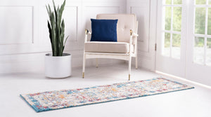 Multicolor 2' x 6' 1 Rosso Runner Area Rug Vintage Distressed Faded Traditional Design Carpet for Unique Home Interior Design for Sale at Rug Engine