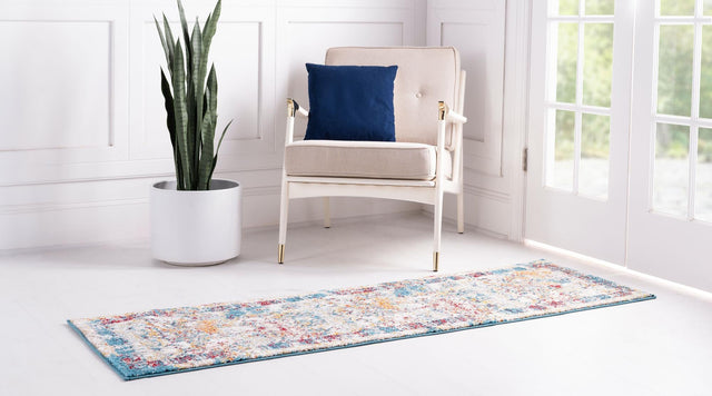 Multicolor 2' x 6' 1 Rosso Runner Area Rug Vintage Distressed Faded Traditional Design Carpet for Unique Home Interior Design for Sale at Rug Engine