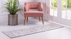 Gray 2' x 6' 1 Rosso Runner Area Rug Vintage Distressed Faded Traditional Design Carpet for Unique Home Interior Design for Sale at Rug Engine