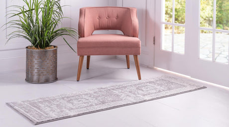 Gray 2' x 6' 1 Rosso Runner Area Rug Vintage Distressed Faded Traditional Design Carpet for Unique Home Interior Design for Sale at Rug Engine