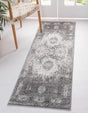 Gray 2' 7 x 12' Rosso Runner Area Rug Vintage Distressed Faded Traditional Design Carpet for Unique Home Interior Design for Sale at Rug Engine