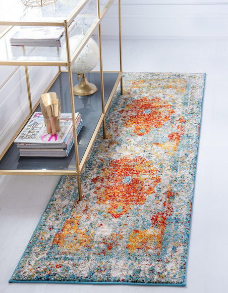 Orange 2' x 6' 1 Rosso Runner Area Rug Vintage Distressed Faded Traditional Design Carpet for Unique Home Interior Design for Sale at Rug Engine