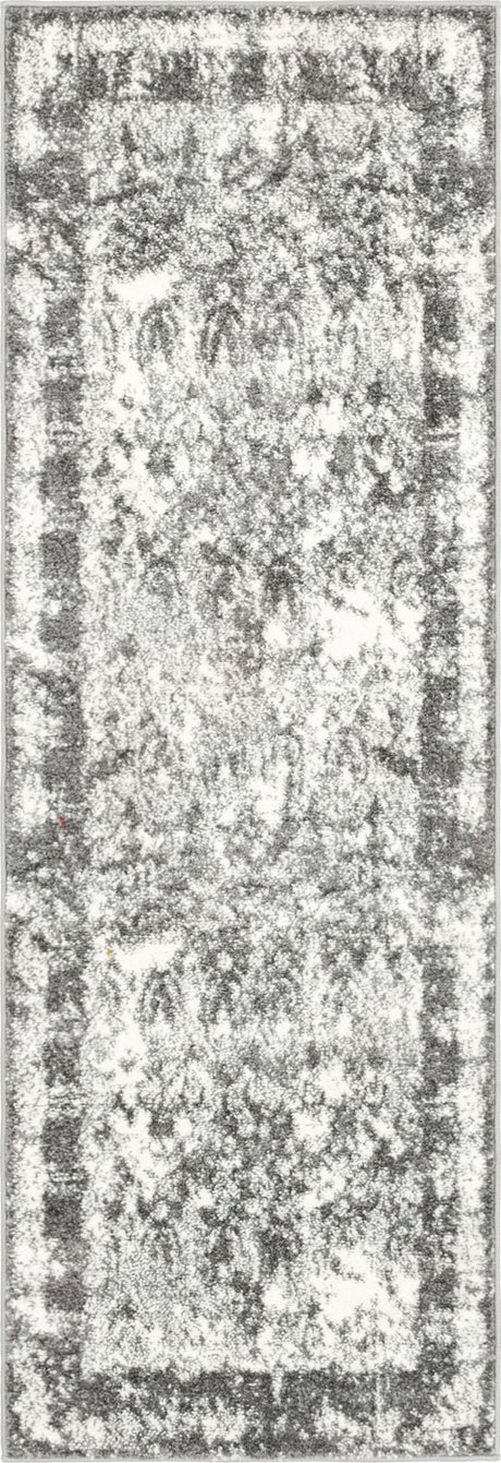 Gray 2' x 6' 1 Rosso Runner Area Rug Vintage Distressed Faded Traditional Design Carpet for Unique Home Interior Design for Sale at Rug Engine