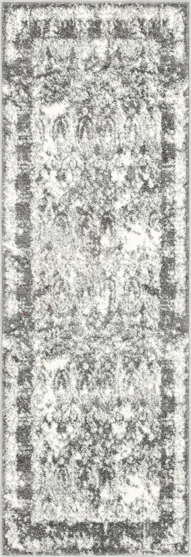 Gray 2' x 6' 1 Rosso Runner Area Rug Vintage Distressed Faded Traditional Design Carpet for Unique Home Interior Design for Sale at Rug Engine