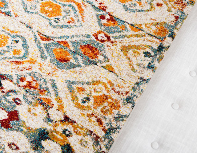 Multicolor 2' x 6' 1 Rosso Runner Area Rug Vintage Distressed Faded Traditional Design Carpet for Unique Home Interior Design for Sale at Rug Engine