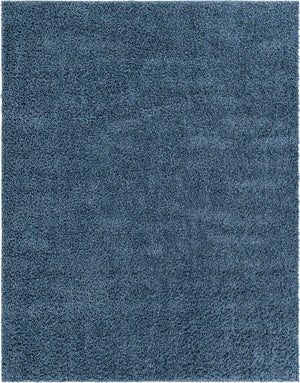 Marine Blue 10' x 13' 1 Davos Shag Rectangle Area Rug Thick Soft Touch Fluffy & Plush Shaggy Pile 100% Polypropylene Carpet for Living Dining Bedrooms Office for Sale at Rug Engine