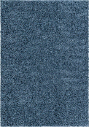 Marine Blue 7' 1 x 10' Davos Shag Rectangle Area Rug Thick Soft Touch Fluffy & Plush Shaggy Pile 100% Polypropylene Carpet for Living Dining Bedrooms Office for Sale at Rug Engine
