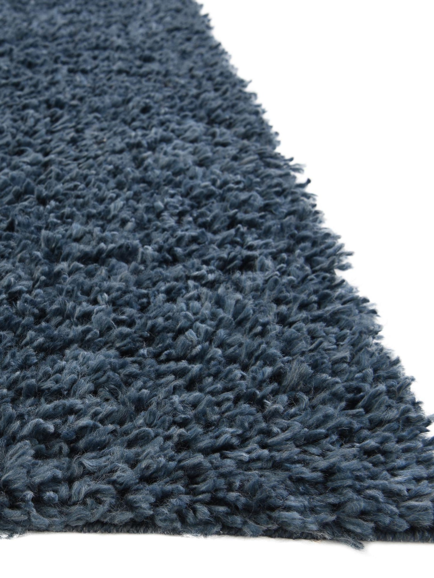 Marine Blue 2' x 3' 1 Davos Shag Rectangle Area Rug Thick Soft Touch Fluffy & Plush Shaggy Pile 100% Polypropylene Carpet for Living Dining Bedrooms Office for Sale at Rug Engine