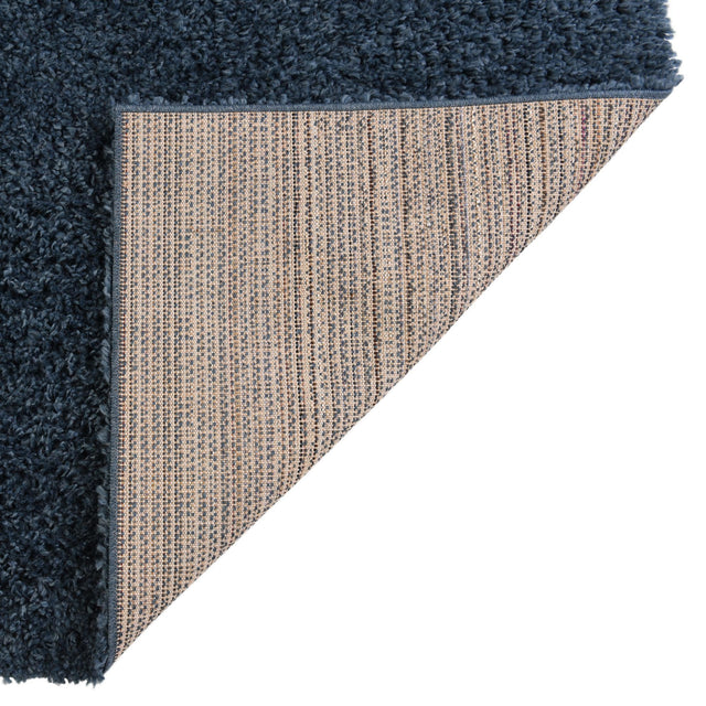 Marine Blue 4' 1 x 6' 1 Davos Shag Rectangle Area Rug Thick Soft Touch Fluffy & Plush Shaggy Pile 100% Polypropylene Carpet for Living Dining Bedrooms Office for Sale at Rug Engine