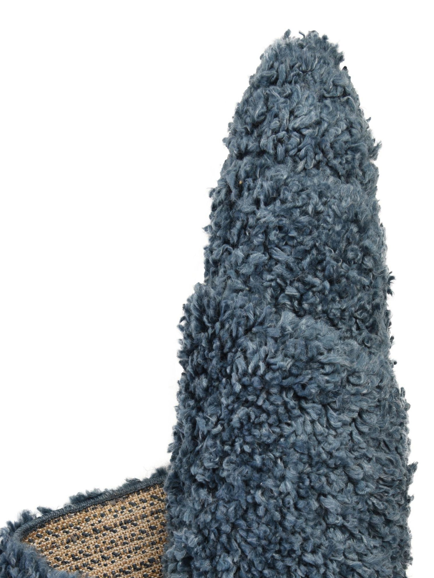 Marine Blue 4' 1 x 6' 1 Davos Shag Rectangle Area Rug Thick Soft Touch Fluffy & Plush Shaggy Pile 100% Polypropylene Carpet for Living Dining Bedrooms Office for Sale at Rug Engine