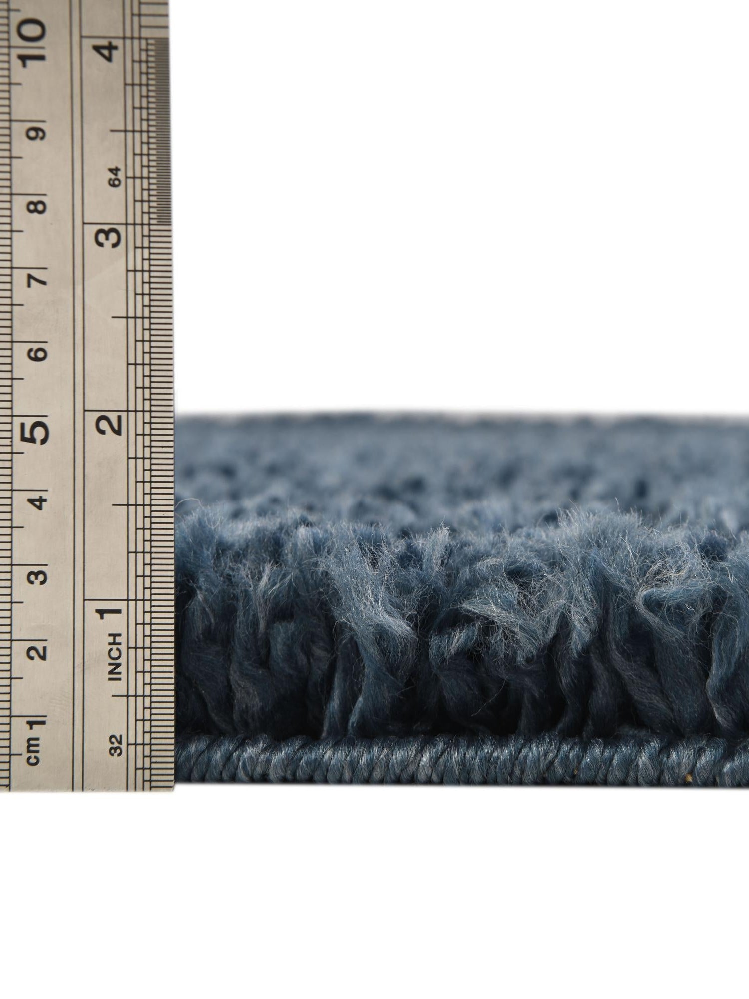 Marine Blue 4' 1 x 4' 1 Davos Shag Round Area Rug Thick Soft Touch Fluffy & Plush Shaggy Pile 100% Polypropylene Carpet for Living Dining Bedrooms Office for Sale at Rug Engine