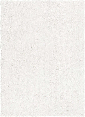 White 7' 10 x 11' Davos Shag Rectangle Area Rug Thick Soft Touch Fluffy & Plush Shaggy Pile 100% Polypropylene Carpet for Living Dining Bedrooms Office for Sale at Rug Engine
