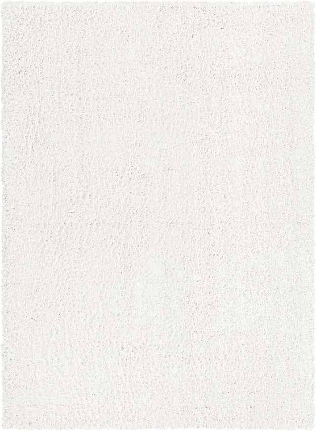 White 7' 10 x 11' Davos Shag Rectangle Area Rug Thick Soft Touch Fluffy & Plush Shaggy Pile 100% Polypropylene Carpet for Living Dining Bedrooms Office for Sale at Rug Engine