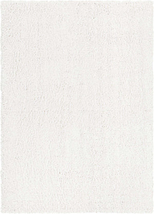White 7' 1 x 10' Davos Shag Rectangle Area Rug Thick Soft Touch Fluffy & Plush Shaggy Pile 100% Polypropylene Carpet for Living Dining Bedrooms Office for Sale at Rug Engine