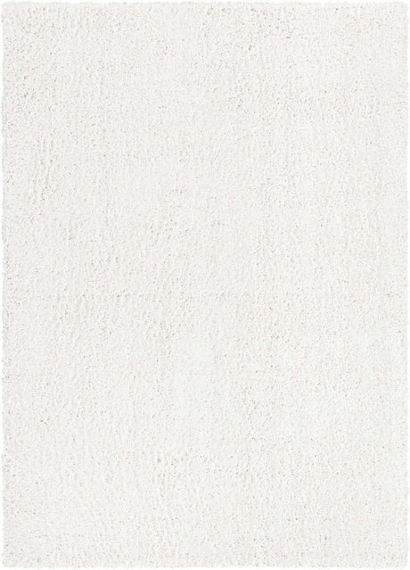 White 7' 1 x 10' Davos Shag Rectangle Area Rug Thick Soft Touch Fluffy & Plush Shaggy Pile 100% Polypropylene Carpet for Living Dining Bedrooms Office for Sale at Rug Engine
