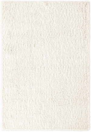 White 6' 1 x 9' Davos Shag Rectangle Area Rug Thick Soft Touch Fluffy & Plush Shaggy Pile 100% Polypropylene Carpet for Living Dining Bedrooms Office for Sale at Rug Engine