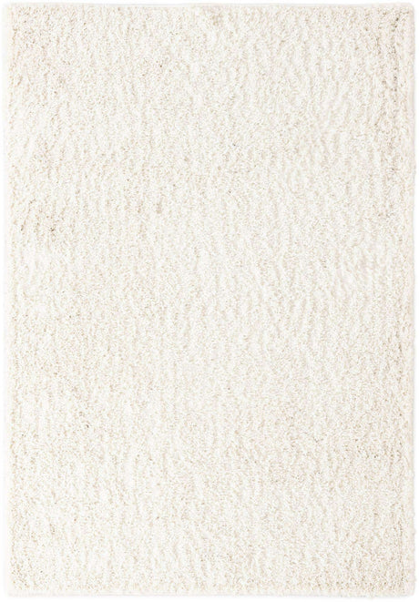 White 6' 1 x 9' Davos Shag Rectangle Area Rug Thick Soft Touch Fluffy & Plush Shaggy Pile 100% Polypropylene Carpet for Living Dining Bedrooms Office for Sale at Rug Engine