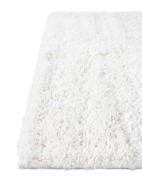 White 3' 1 x 5' 3 Davos Shag Rectangle Area Rug Thick Soft Touch Fluffy & Plush Shaggy Pile 100% Polypropylene Carpet for Living Dining Bedrooms Office for Sale at Rug Engine
