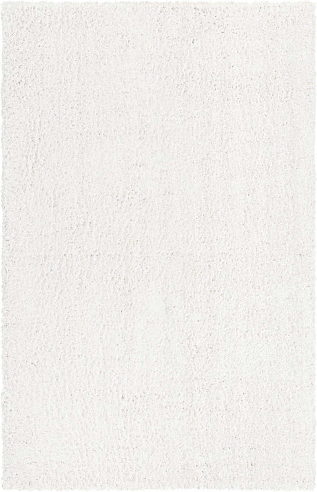 White 5' 3 x 8' Davos Shag Rectangle Area Rug Thick Soft Touch Fluffy & Plush Shaggy Pile 100% Polypropylene Carpet for Living Dining Bedrooms Office for Sale at Rug Engine