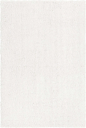 White 4' 1 x 6' 1 Davos Shag Rectangle Area Rug Thick Soft Touch Fluffy & Plush Shaggy Pile 100% Polypropylene Carpet for Living Dining Bedrooms Office for Sale at Rug Engine