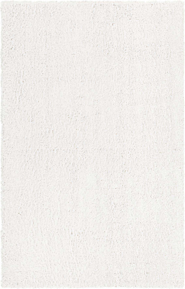 White 3' 1 x 5' 3 Davos Shag Rectangle Area Rug Thick Soft Touch Fluffy & Plush Shaggy Pile 100% Polypropylene Carpet for Living Dining Bedrooms Office for Sale at Rug Engine