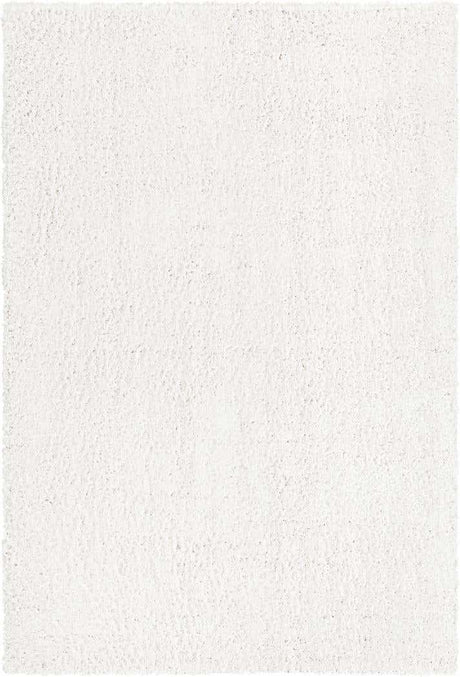 White 2' x 3' 1 Davos Shag Rectangle Area Rug Thick Soft Touch Fluffy & Plush Shaggy Pile 100% Polypropylene Carpet for Living Dining Bedrooms Office for Sale at Rug Engine