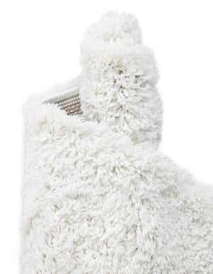 White 5' 3 x 5' 3 Davos Shag Square Area Rug Thick Soft Touch Fluffy & Plush Shaggy Pile 100% Polypropylene Carpet for Living Dining Bedrooms Office for Sale at Rug Engine