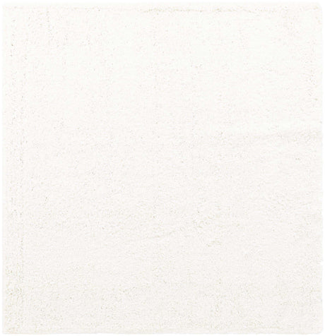 White 7' 10 x 7' 10 Davos Shag Square Area Rug Thick Soft Touch Fluffy & Plush Shaggy Pile 100% Polypropylene Carpet for Living Dining Bedrooms Office for Sale at Rug Engine