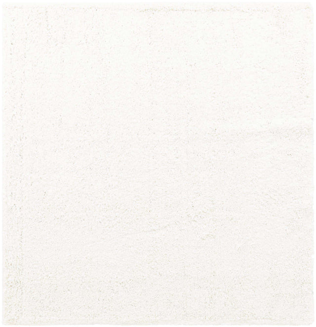 White 7' 10 x 7' 10 Davos Shag Square Area Rug Thick Soft Touch Fluffy & Plush Shaggy Pile 100% Polypropylene Carpet for Living Dining Bedrooms Office for Sale at Rug Engine