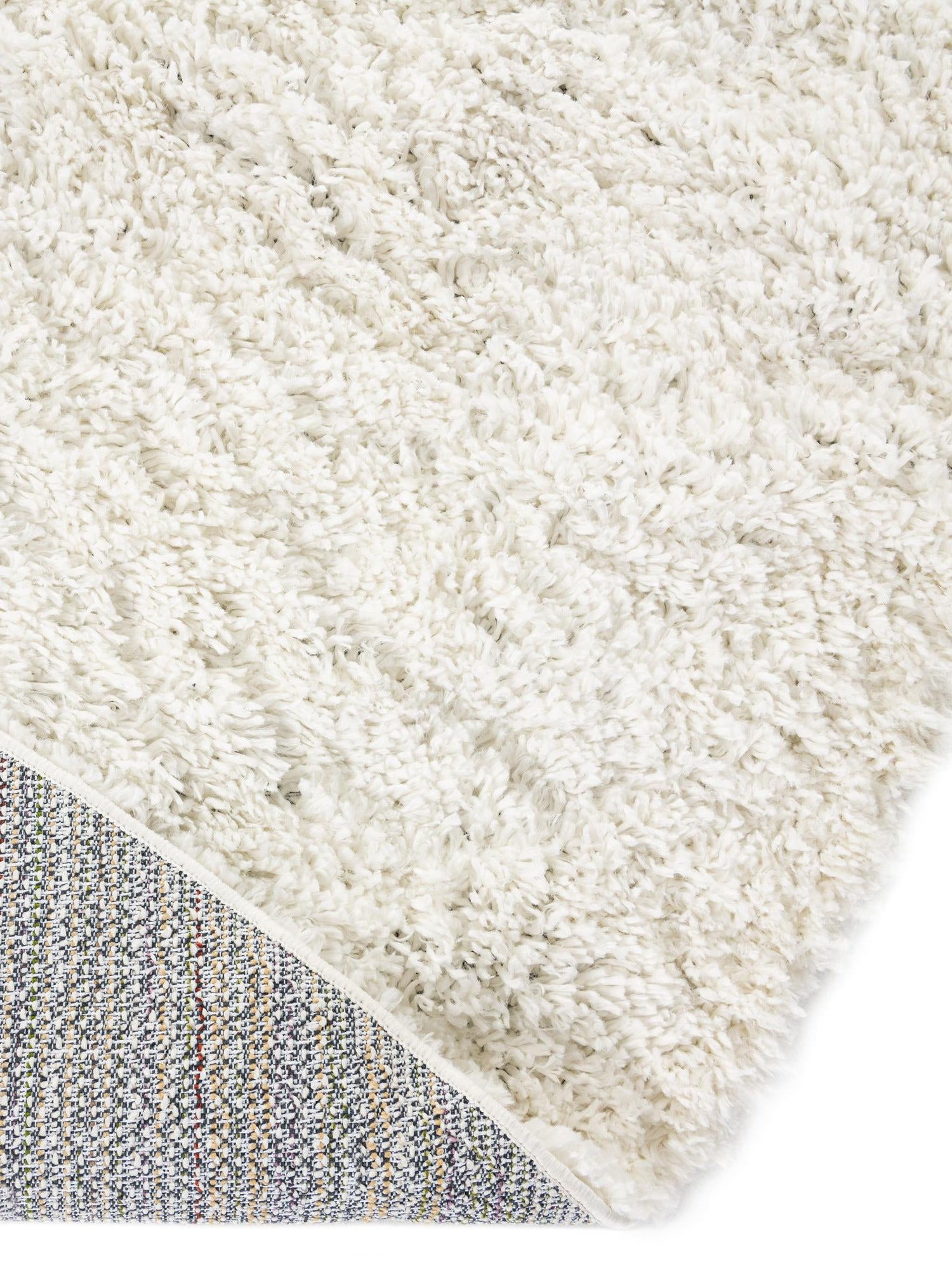 White 10' x 10' Davos Shag Round Area Rug Thick Soft Touch Fluffy & Plush Shaggy Pile 100% Polypropylene Carpet for Living Dining Bedrooms Office for Sale at Rug Engine