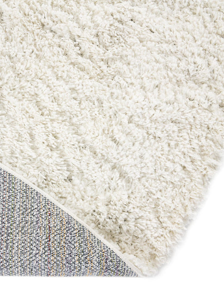 White 10' x 10' Davos Shag Round Area Rug Thick Soft Touch Fluffy & Plush Shaggy Pile 100% Polypropylene Carpet for Living Dining Bedrooms Office for Sale at Rug Engine