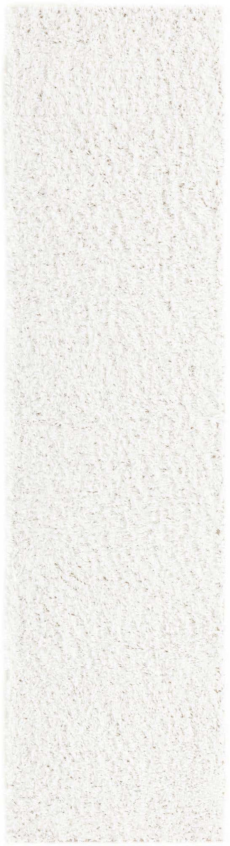 White 2' 7 x 10' Davos Shag Runner Area Rug Thick Soft Touch Fluffy & Plush Shaggy Pile 100% Polypropylene Carpet for Living Dining Bedrooms Office for Sale at Rug Engine