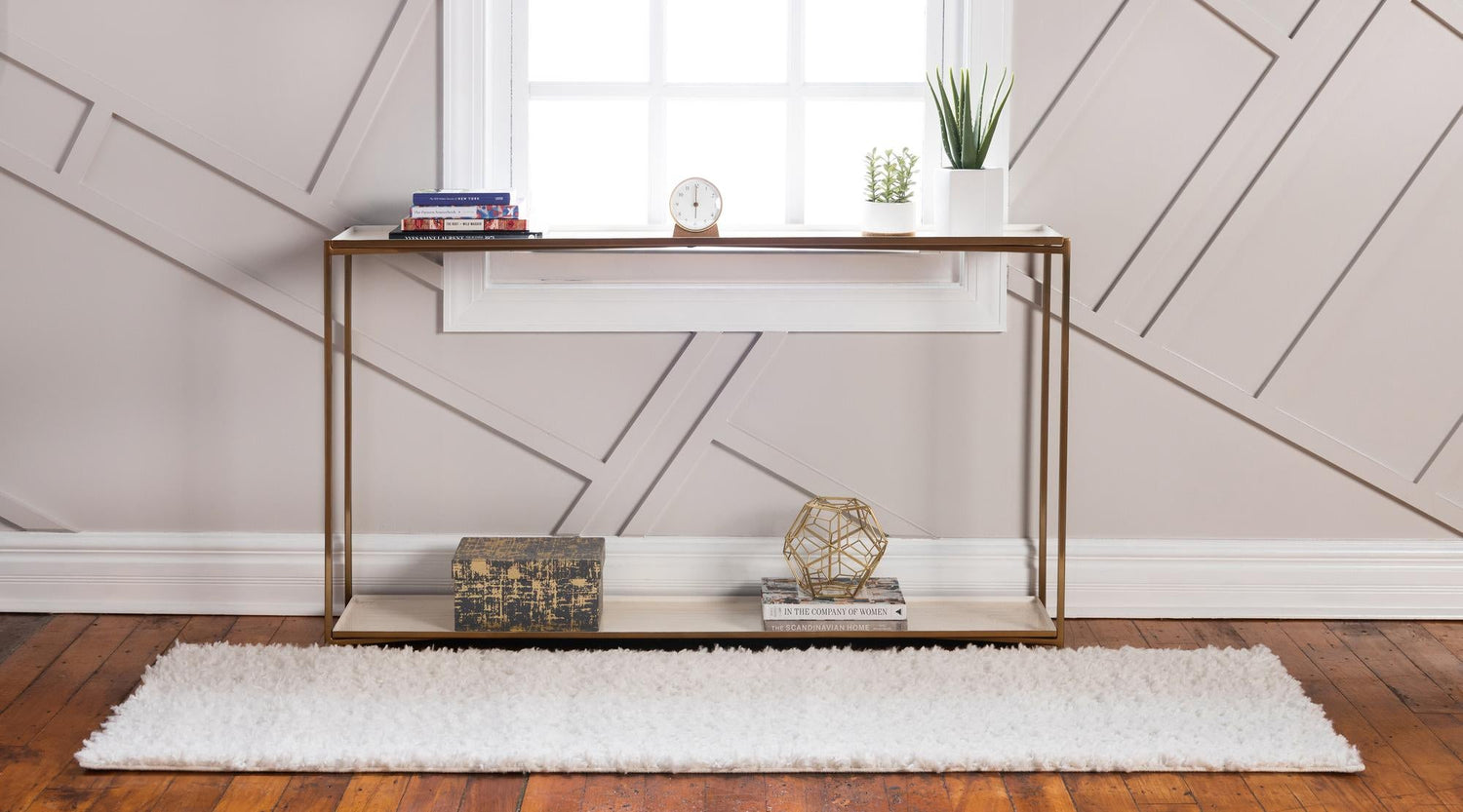 White 2' 7 x 13' 1 Davos Shag Runner Area Rug Thick Soft Touch Fluffy & Plush Shaggy Pile 100% Polypropylene Carpet for Living Dining Bedrooms Office for Sale at Rug Engine