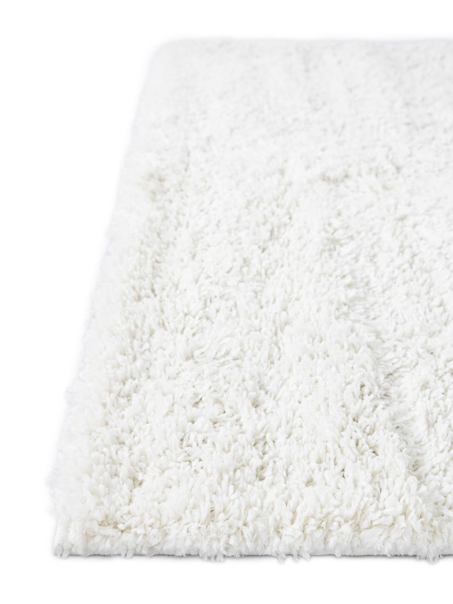 White 2' 7 x 13' 1 Davos Shag Runner Area Rug Thick Soft Touch Fluffy & Plush Shaggy Pile 100% Polypropylene Carpet for Living Dining Bedrooms Office for Sale at Rug Engine