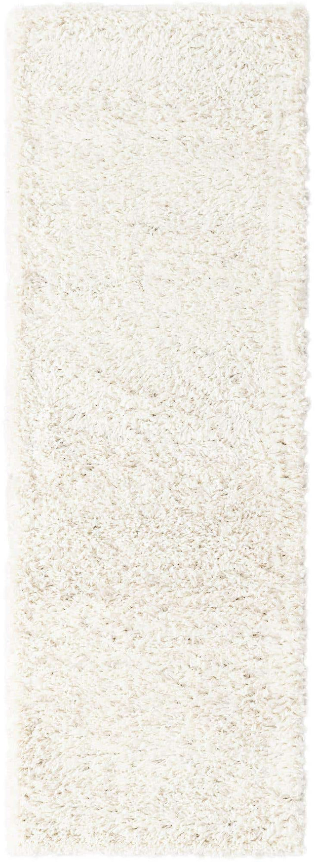 White 2' x 7' 1 Davos Shag Runner Area Rug Thick Soft Touch Fluffy & Plush Shaggy Pile 100% Polypropylene Carpet for Living Dining Bedrooms Office for Sale at Rug Engine