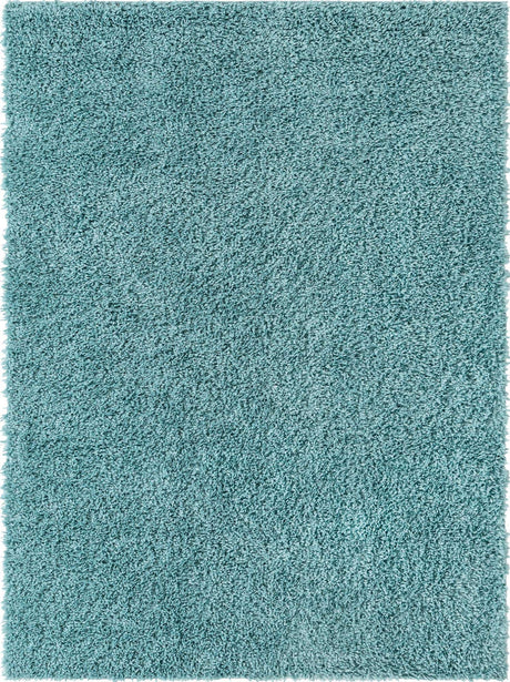 Aqua 10' x 13' 1 Davos Shag Rectangle Area Rug Thick Soft Touch Fluffy & Plush Shaggy Pile 100% Polypropylene Carpet for Living Dining Bedrooms Office for Sale at Rug Engine