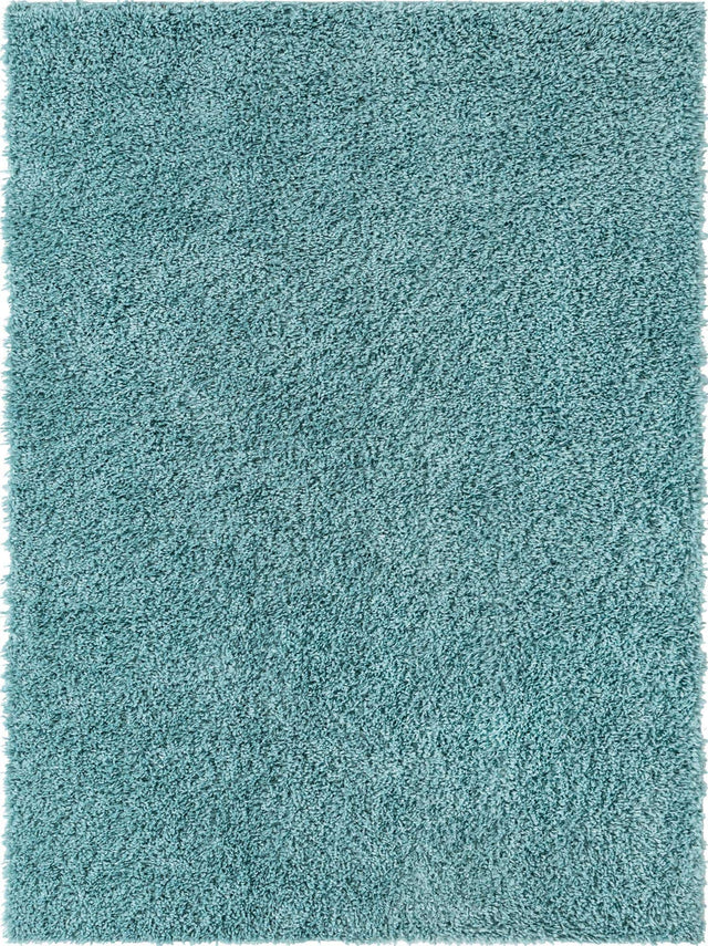 Aqua 10' x 13' 1 Davos Shag Rectangle Area Rug Thick Soft Touch Fluffy & Plush Shaggy Pile 100% Polypropylene Carpet for Living Dining Bedrooms Office for Sale at Rug Engine