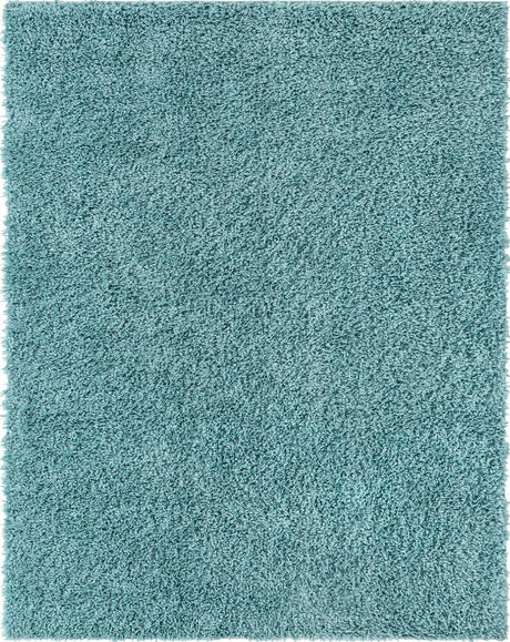 Aqua 7' 10 x 10' Davos Shag Rectangle Area Rug Thick Soft Touch Fluffy & Plush Shaggy Pile 100% Polypropylene Carpet for Living Dining Bedrooms Office for Sale at Rug Engine