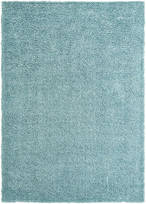 Aqua 7' 1 x 10' Davos Shag Rectangle Area Rug Thick Soft Touch Fluffy & Plush Shaggy Pile 100% Polypropylene Carpet for Living Dining Bedrooms Office for Sale at Rug Engine