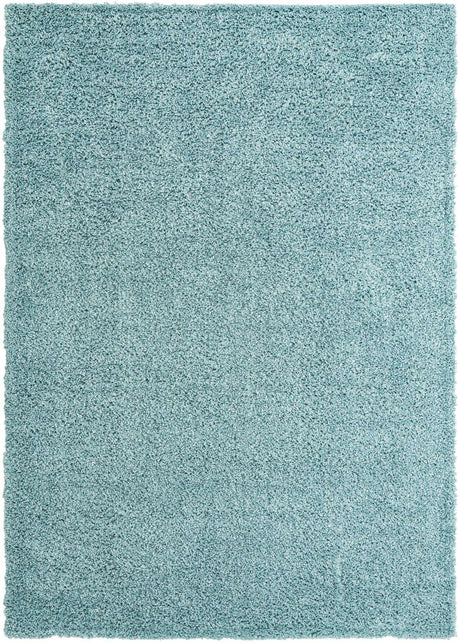 Aqua 7' 1 x 10' Davos Shag Rectangle Area Rug Thick Soft Touch Fluffy & Plush Shaggy Pile 100% Polypropylene Carpet for Living Dining Bedrooms Office for Sale at Rug Engine