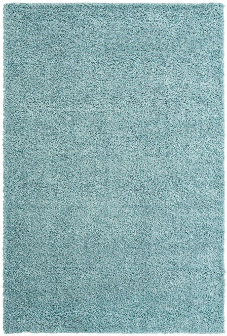 Aqua 6' 1 x 9' Davos Shag Rectangle Area Rug Thick Soft Touch Fluffy & Plush Shaggy Pile 100% Polypropylene Carpet for Living Dining Bedrooms Office for Sale at Rug Engine