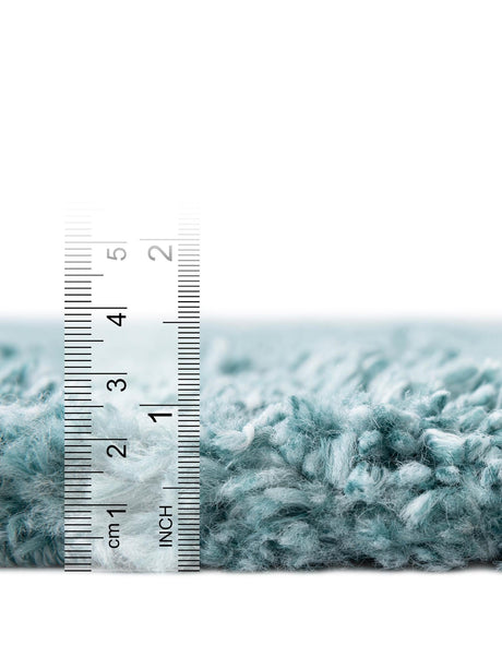 Aqua 5' 3 x 8' Davos Shag Rectangle Area Rug Thick Soft Touch Fluffy & Plush Shaggy Pile 100% Polypropylene Carpet for Living Dining Bedrooms Office for Sale at Rug Engine